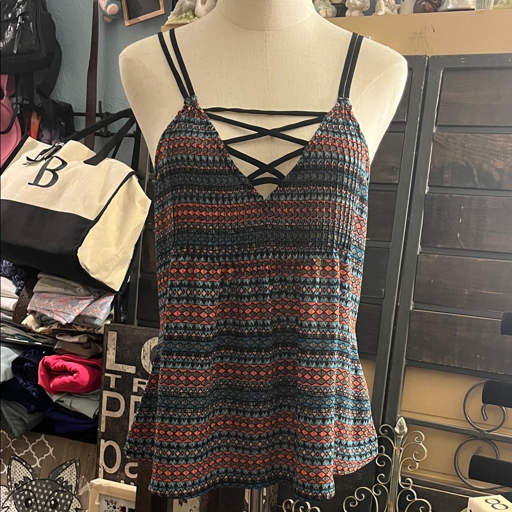 Dance & Marvel Strappy Patterned Camisole